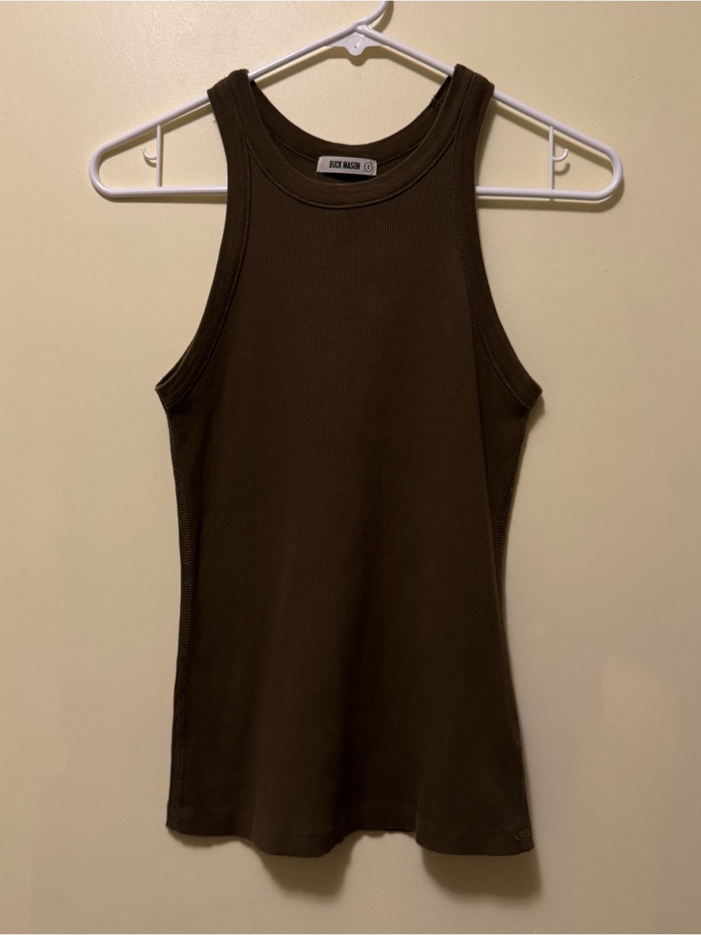 Buck Mason Surplus Rib Tank in Olive Green 💚